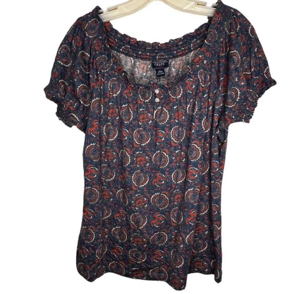 Chaps Denim Cotton‎ Top nwt